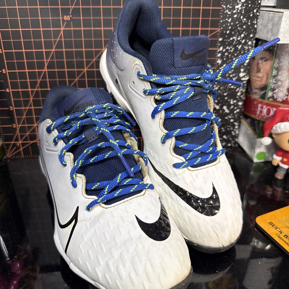 Nike Hyperdiamond 4 Fastflex Softball Cleats Shoes Sz 8 White Black